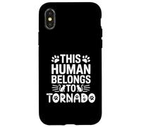 Cat Name Tornado Human Belongs to Cat Name Tornado Case for iPhone X/XS