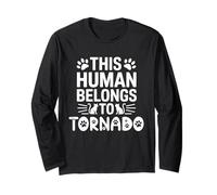 Cat Name Tornado Human Belongs to Cat Name Tornado Long Sleeve T-Shirt