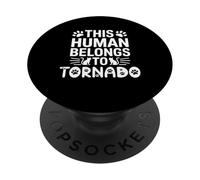 Cat Name Tornado Human Belongs to Cat Name Tornado PopSockets Adhesive PopGrip