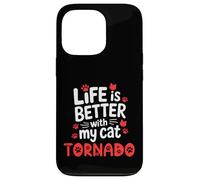 Cat Name Tornado Life Is Better With My Cat Tornado Case for iPhone 13 Pro