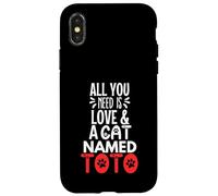 Cat Name Toto Design - All You Need is Love! Case for iPhone X/XS