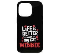 Cat Name Winnie Life Is Better With My Cat Winnie Case for iPhone 13 Pro