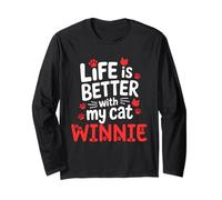 Cat Name Winnie Life is Better with My Cat Winnie Long Sleeve T-Shirt