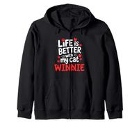 Cat Name Winnie Life Is Better With My Cat Winnie Zip Hoodie