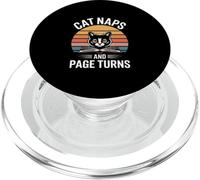 Cat Naps And Page Turns Book Lover PopSockets PopGrip for MagSafe