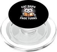 Cat Naps And Page Turns Book Lover PopSockets PopGrip for MagSafe