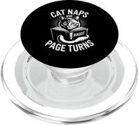 Cat Naps And Page Turns Book Lover PopSockets PopGrip for MagSafe