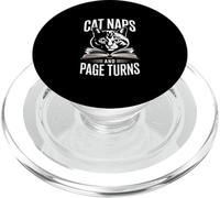 Cat Naps And Page Turns Book Lover PopSockets PopGrip for MagSafe