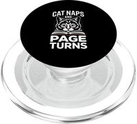 Cat Naps And Page Turns Book Lover PopSockets PopGrip for MagSafe