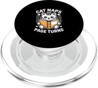 Cat Naps And Page Turns Book Lover PopSockets PopGrip for MagSafe