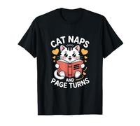 Cat Naps and Page Turns Book Lover T-Shirt