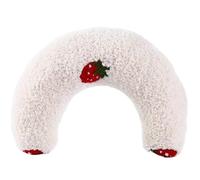Cat Neck Pillow, Dog Calming Pillow, U-shaped Strawberry Pattern for Cat, 9.5x8 Inch Cotton Stuffed Polyester Pet for Better Sleep, Relax & Rest
