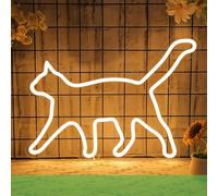 Cat Neon Sign LED Decor, Cute Animal USB-Powered Neon Light for Home Wall, Party Wedding Birthday Garden, Bars, Restaurants, Hotels, Stores, Decoration (Multiple Cat Styles & Sizes)