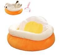 Cat Nest Soft Plush Poached Egg Shaped, Thickened Warmth Snug Bed for Small Medium Large Kittens Puppy, Portable Animals Sleeping Cave, for Indoor Outdoor Home Garden Yard Car