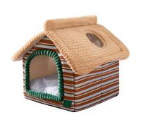 Cat Nest - Warm Winter House with Skylight, Soft Plush Cat Cave Bed for Kittens Puppies Small Pets Indoor Sleeping Home Decoration Bedroom Balcony Dorm