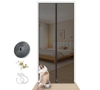 Cat Net for Balcony, Insect Protection Balcony Door, Balcony Fly Screen Door, with Zip, Breathable and Ventilated, Suitable for Bedroom Doors, etc. (90 x 200 cm)