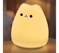 Cat Night Light, Silicone Lamp Squishy Animal Lights Bedroom Nightlight Dimmable Baby Night Lights Rechargeable Bedside Lamp Portable Bedroom Decoration Room Accessories for Children and Toddlers