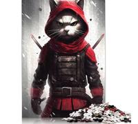 Cat Ninja 1000 Piece Jigsaw Puzzle for Adult Toy Intellectual Game Educational Game for Adult Stress Relief Home Decoration 1000pcs (75x50cm)