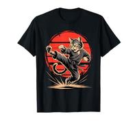 Cat Ninja Fighter Karate Martial Arts T-Shirt