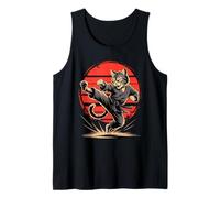 Cat Ninja Fighter Karate Martial Arts Tank Top