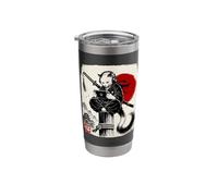 Cat Ninja Gamer Japanese Sumi-e Gaming Samurai Art Stainless Steel Insulated Tumbler