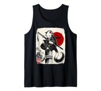 Cat Ninja Gamer Japanese Sumi-e Gaming Samurai Art Tank Top