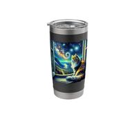 Cat Norwegian Forest Starry Night Norwegian Forest Stainless Steel Insulated Tumbler