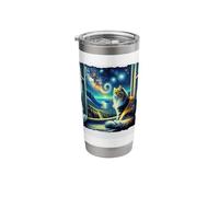Cat Norwegian Forest Starry Night Norwegian Forest Stainless Steel Insulated Tumbler