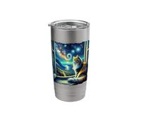 Cat Norwegian Forest Starry Night Norwegian Forest Stainless Steel Insulated Tumbler