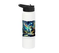 Cat Norwegian Forest Starry Night Norwegian Forest Stainless Steel Insulated Water Bottle