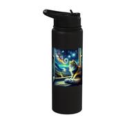 Cat Norwegian Forest Starry Night Norwegian Forest Stainless Steel Insulated Water Bottle