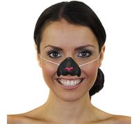 Cat Nose Costume Accessory - Pack of 12 - Black Cat Nose on an Elastic String - Adults Book Week World Book Day Halloween Fancy Dress Costume Accessory