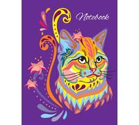CAT NOTEBOOK: 110 COLLEGE RULED LINED PAGES 8.5"x11" COMPOSITION NOTEBOOK TABLET