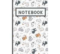 CAT NOTEBOOK: 6x9”120-Page Lined Design Notebook - Cute White Journal for Any Cat Lover - Paperback Diary for Women