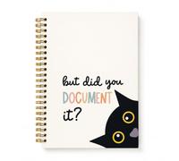 Cat Notebook, Wirebound A5 80 Pages Journal with College Ruled Lined Design, But Did you Document it Cute Notebooks for Girls, Kids, Adults Journaling Writing Work Office School, Cat Lover Gifts
