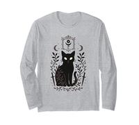 Cat Occult Witchcraft Symbol Mystical Pagan Art Long Sleeve T-Shirt