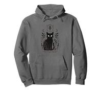 Cat Occult Witchcraft Symbol Mystical Pagan Art Pullover Hoodie