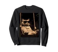 Cat on a swing Sweatshirt