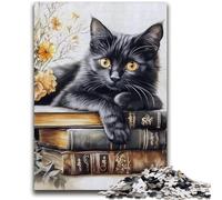 Cat on Book JigsawPuzzle 2000 Pieces for Teenagers,Challenging Family Activity Games DIY Toy for Home Wall Decor Gifts (70X100cm)