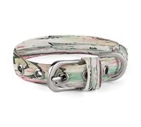 Cat on Cake Dog Collar Adjustable Pet Collar Stainless Steel D-Ring Collar Oxford Cloth Cat Collar Strap with Metal Buckle for Small Medium Dog