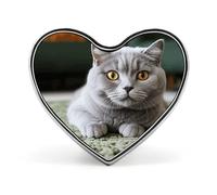 Cat on Carpet Buttons Pin Memorial Boutonniere for Wedding Groom Bride, Customize Lapel Heart Pin for Christmas, Men Women Costume Decorative Fashionable Brooches