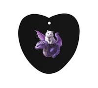Cat on Dragon 1Pcs Car Air Freshener Automotive Aromatherapy Tablets Hanging Scented Cards for Room Bathroom Love form