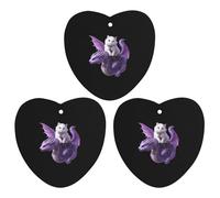 Cat on Dragon 3 Pcs Car Air Freshener Automotive Aromatherapy Tablets Hanging Scented Cards for Room Bathroom Love form
