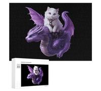 Cat on Dragon Funny Jigsaw Puzzles Wooden Picture Puzzle for Adults Home Decors Gift