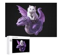 Cat on Dragon Funny Jigsaw Puzzles Wooden Picture Puzzle for Adults Home Decors Gift