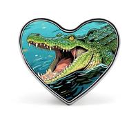 Cat on The Cloud Lapel Pin Fashion Brooch Pin Cute Button Badges Heart Shape Button Pins Enamel Pins Metal Pinback for Hat Shirt Clothing Bags Decoration, Crocodile in water, Love form