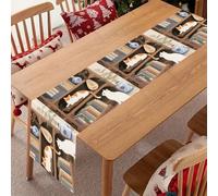Cat on The Shelf Table Runner 71x13 Inch, Washable Linen Tablerunner for Holiday Dining, Elegant Table Runner for Wedding, Party & Home Decor