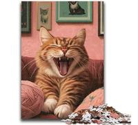 Cat on The Sofa 1000 Pieces Jigsaw Puzzle For Adults Teens,Decompressing Intellectual Educational Toy Birthday Present,Gifts,Wall Art (38x26cm)