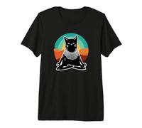 Cat on Yoga mat with Ruth Bader Ginsburg Collar RBG Feminist Premium T-Shirt