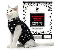 Cat Onesie for After Surgery Care - Breathable Male Female Post Surgical Recovery Suit Vest for Cats with Abdominal Wounds or Skin Issues - Soft Washable Protective Medical Clothing for Pets